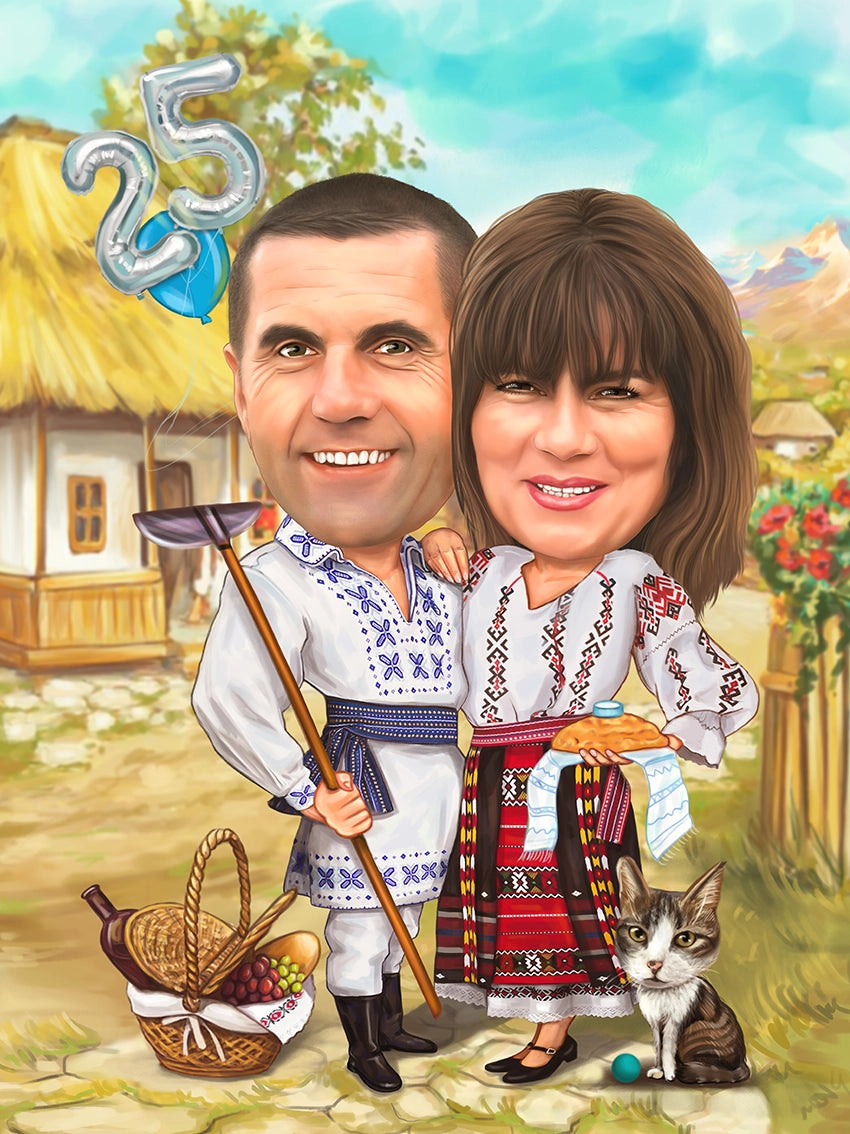 Caricatura imbracaminte nationala