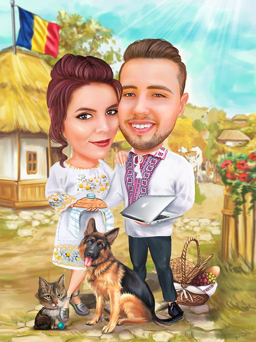 Caricatura costum national 3