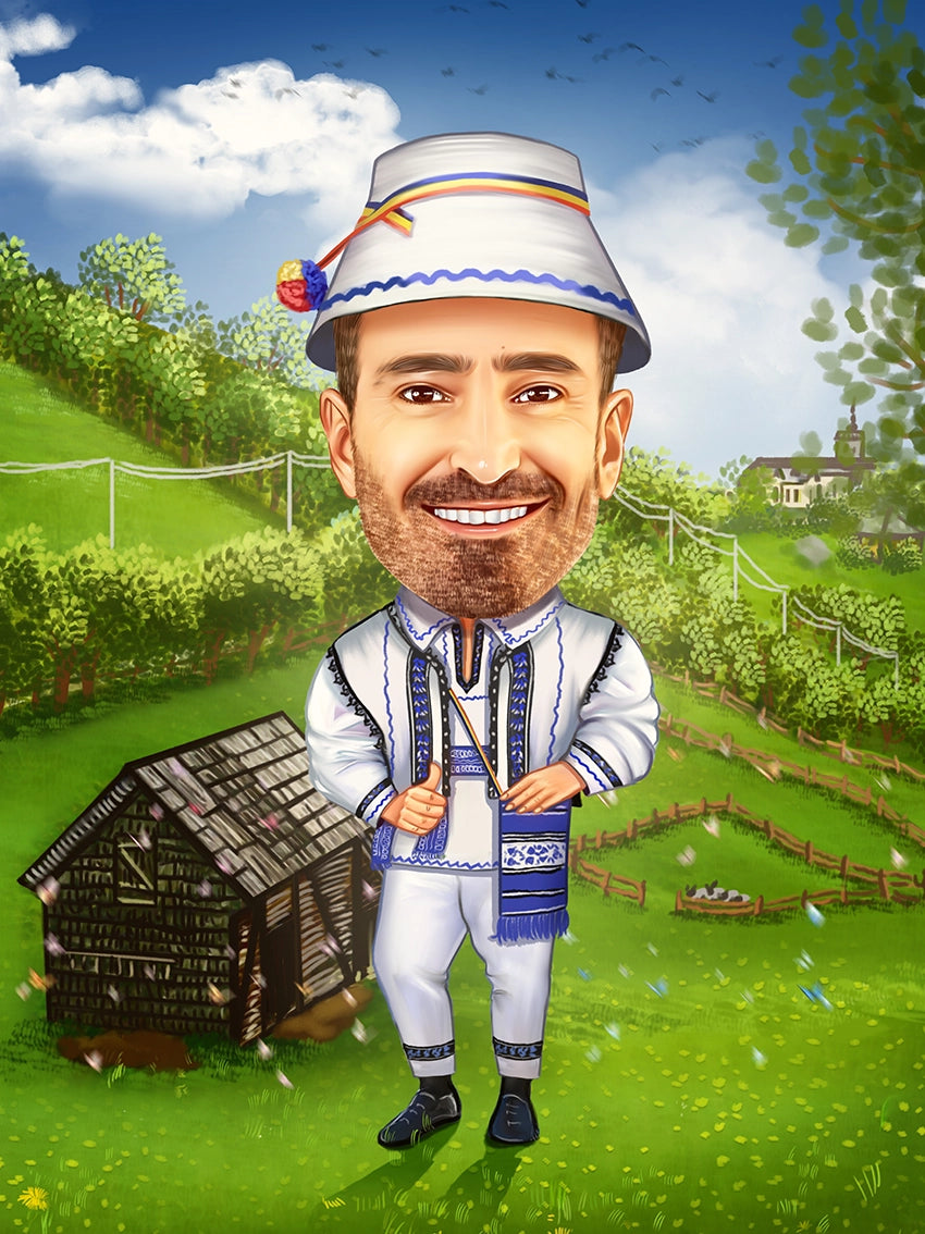 Caricatura port national