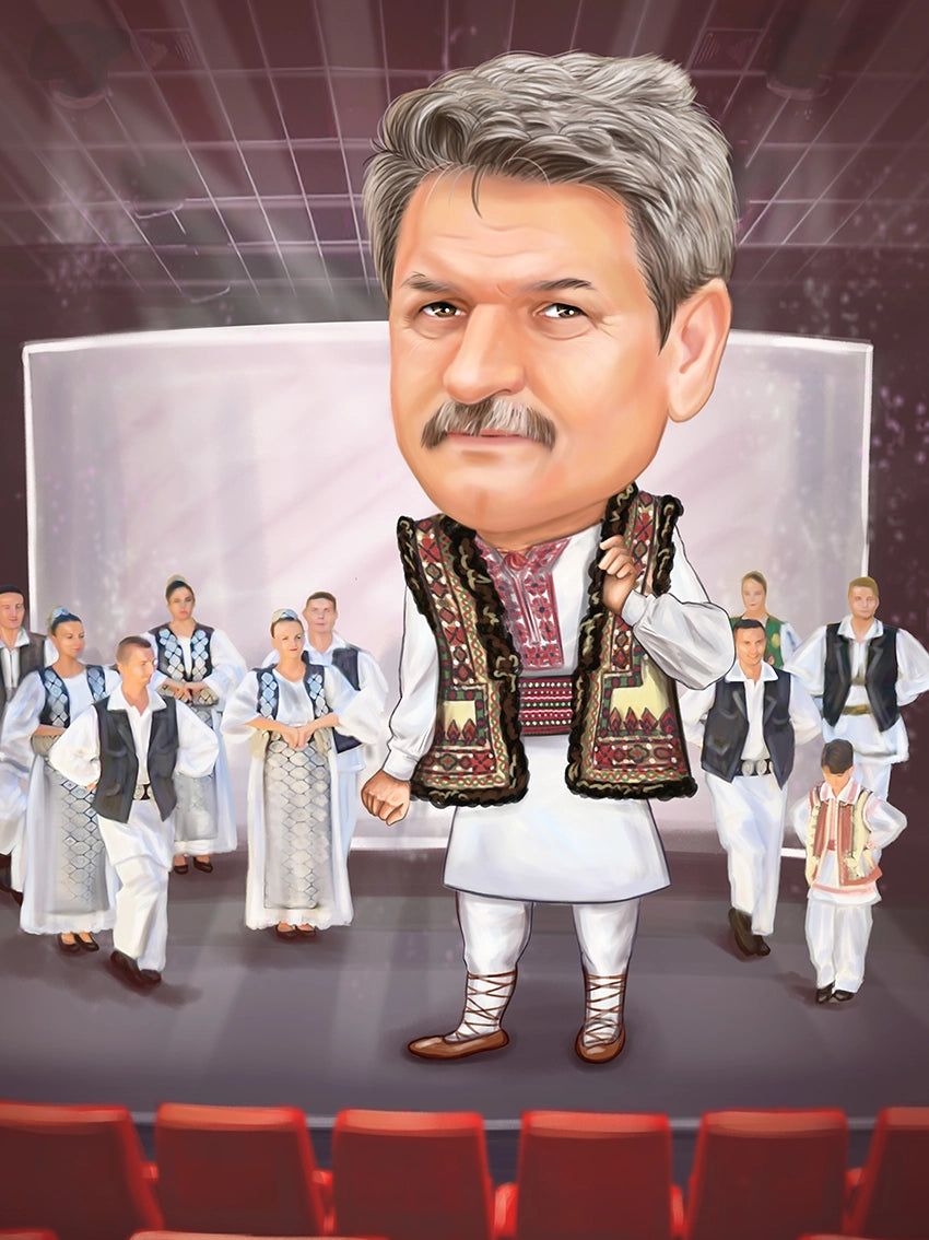 Caricatura barbat Hora