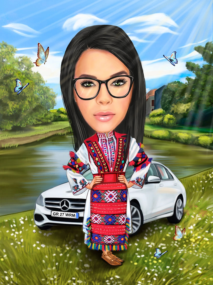 Caricatura port national