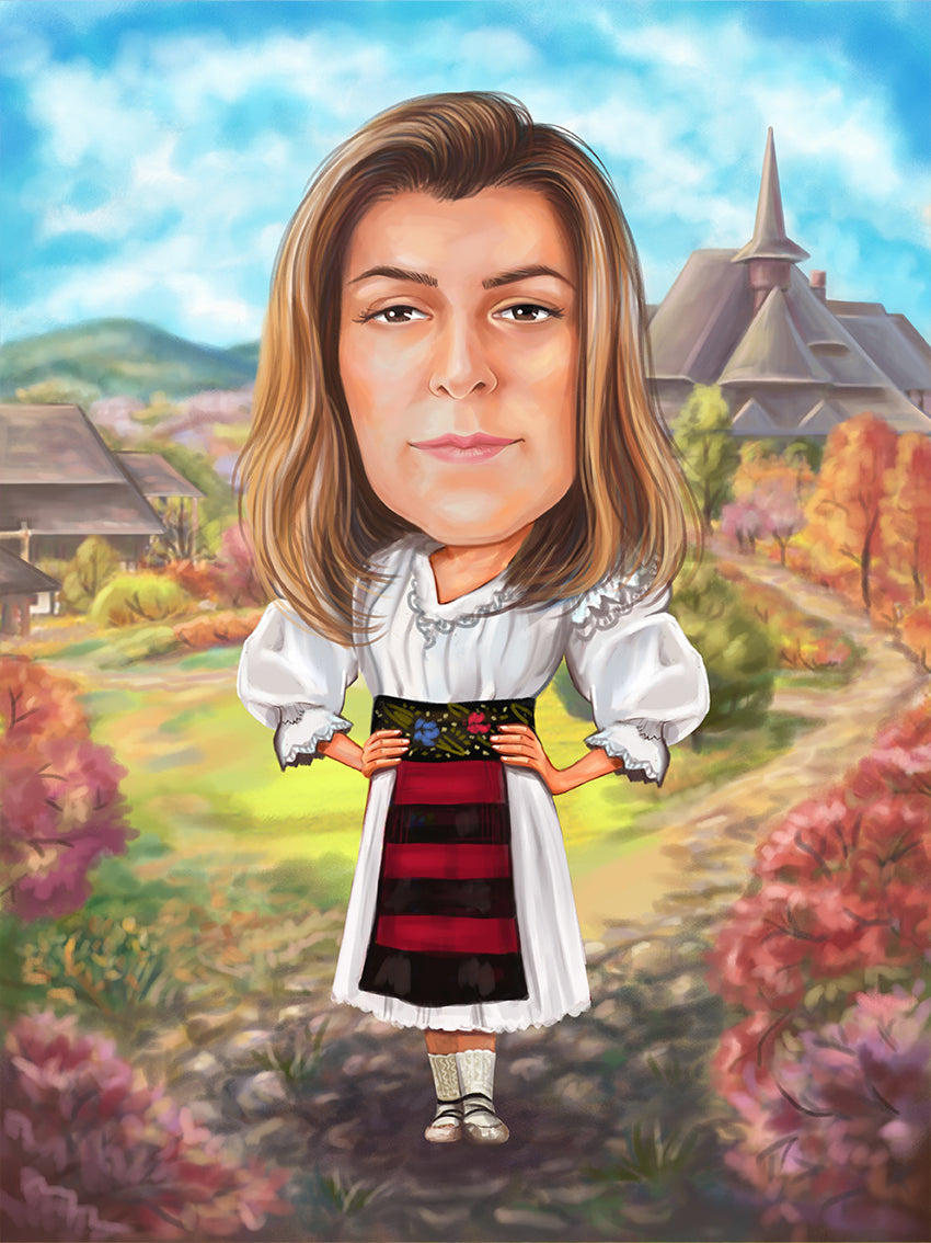 Caricatura femeie haine nationale