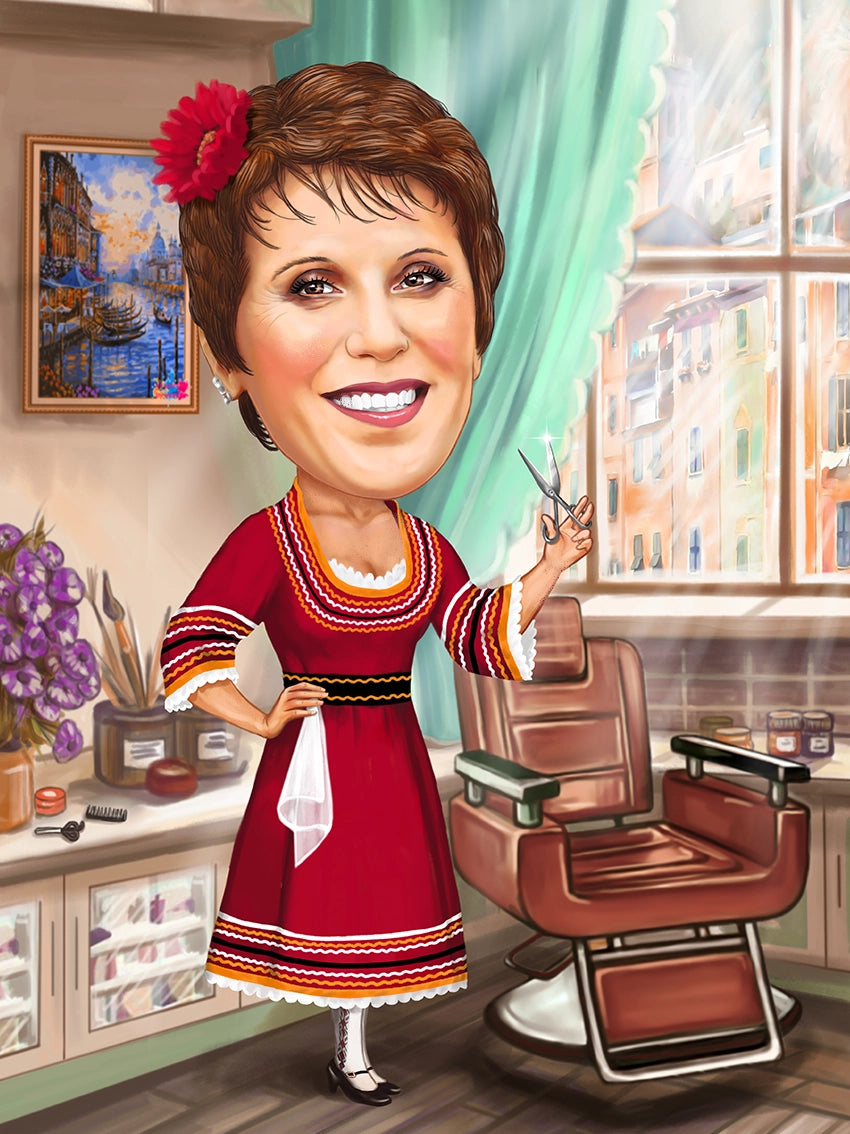 Caricatura frizerita