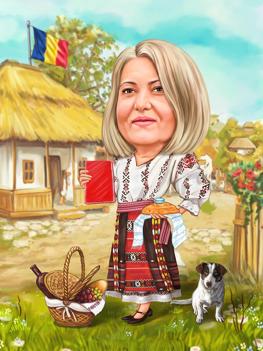 Caricatura port national