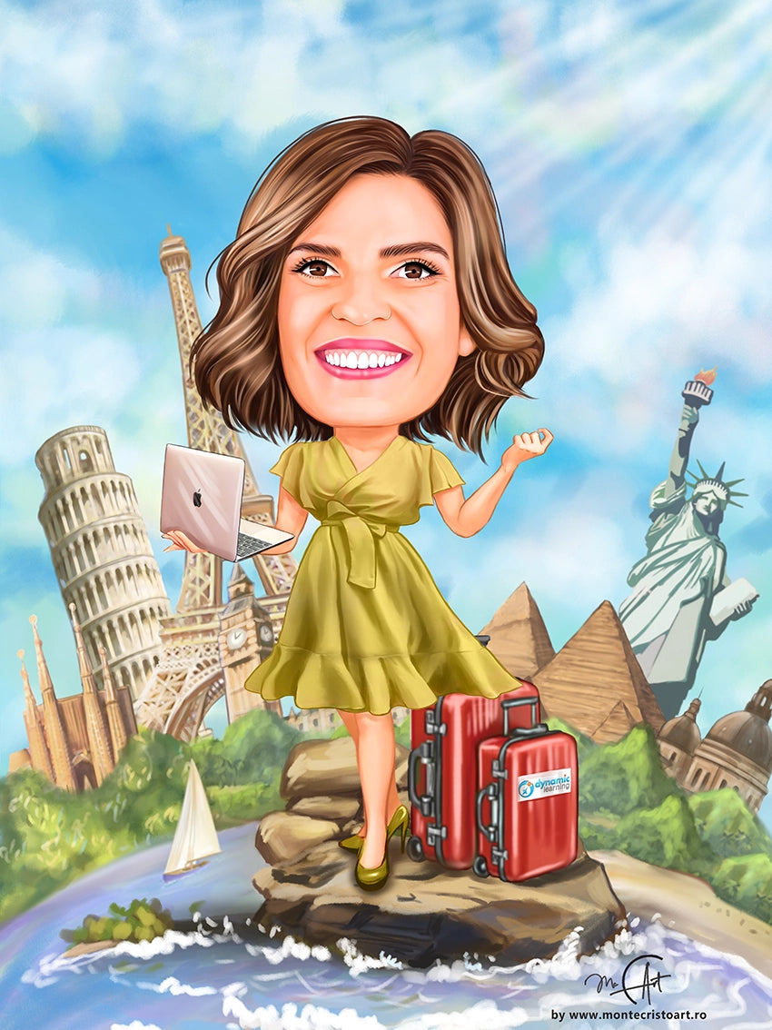 Caricatura ea in calatorie