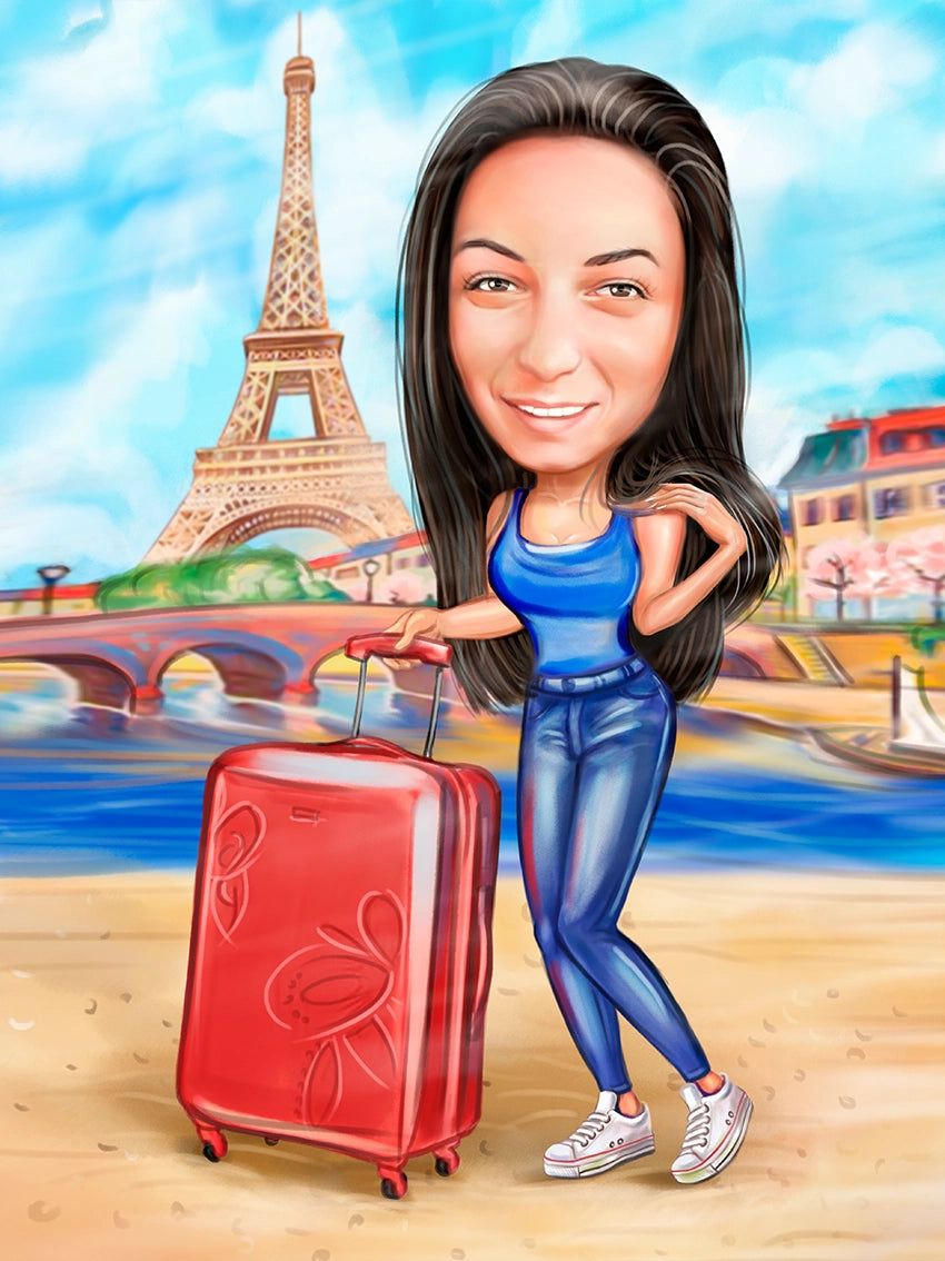 Caricatura calatorie Paris