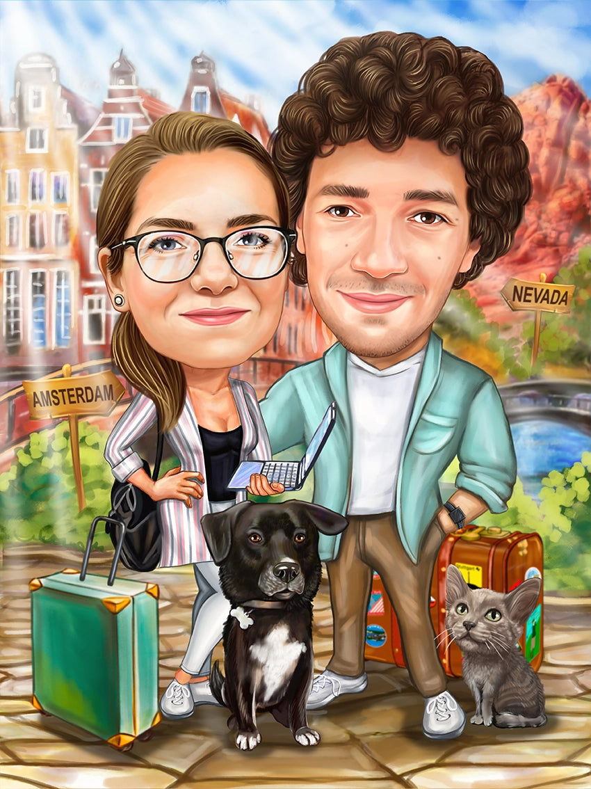 Caricatura calatorie cu animalele
