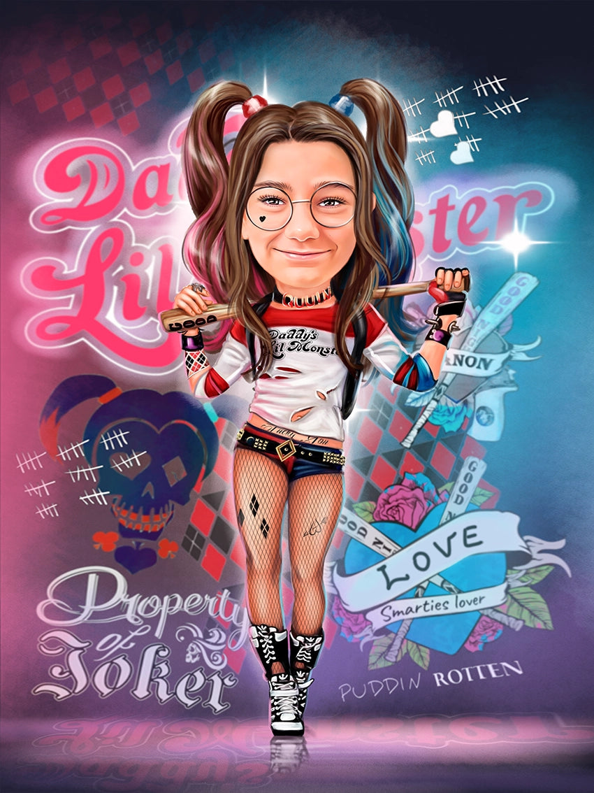 Caricatura Harley Quinn