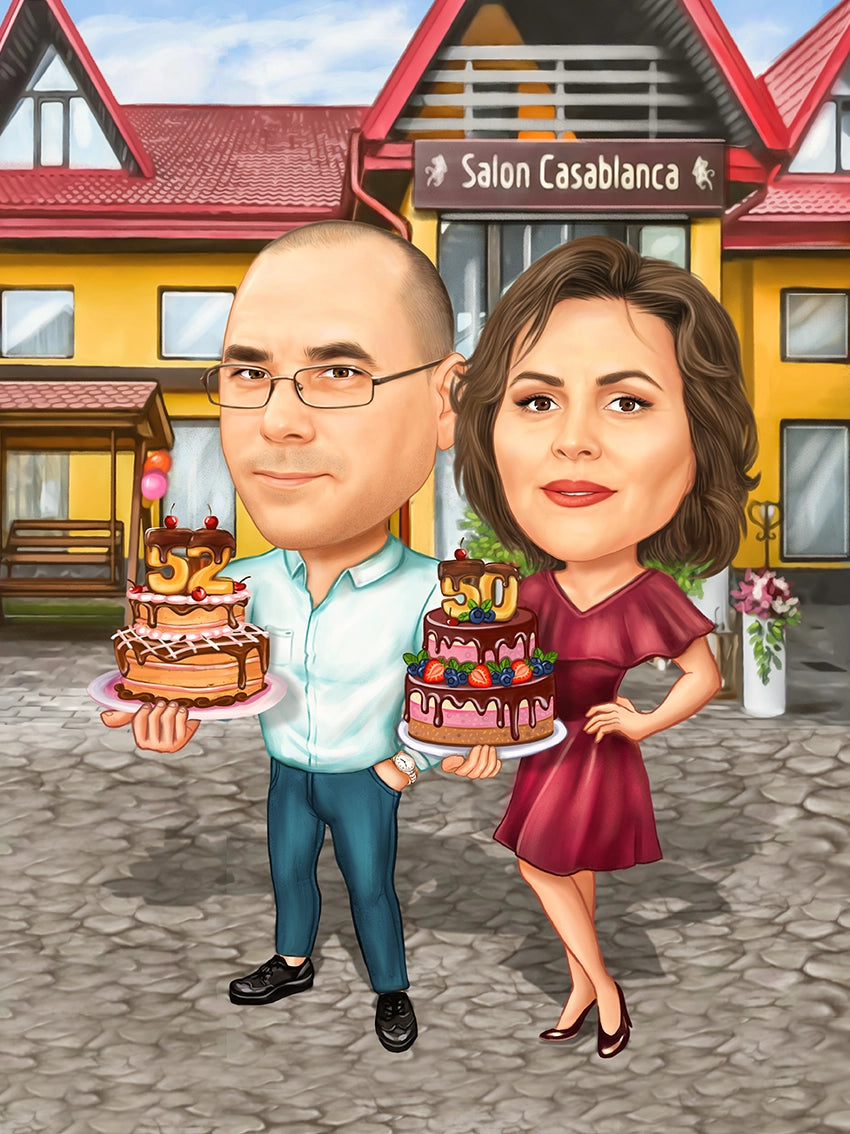 Caricatura dubla aniversare