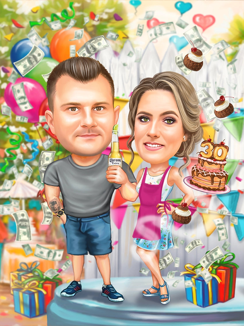 Caricatura aniversare la 30 ani