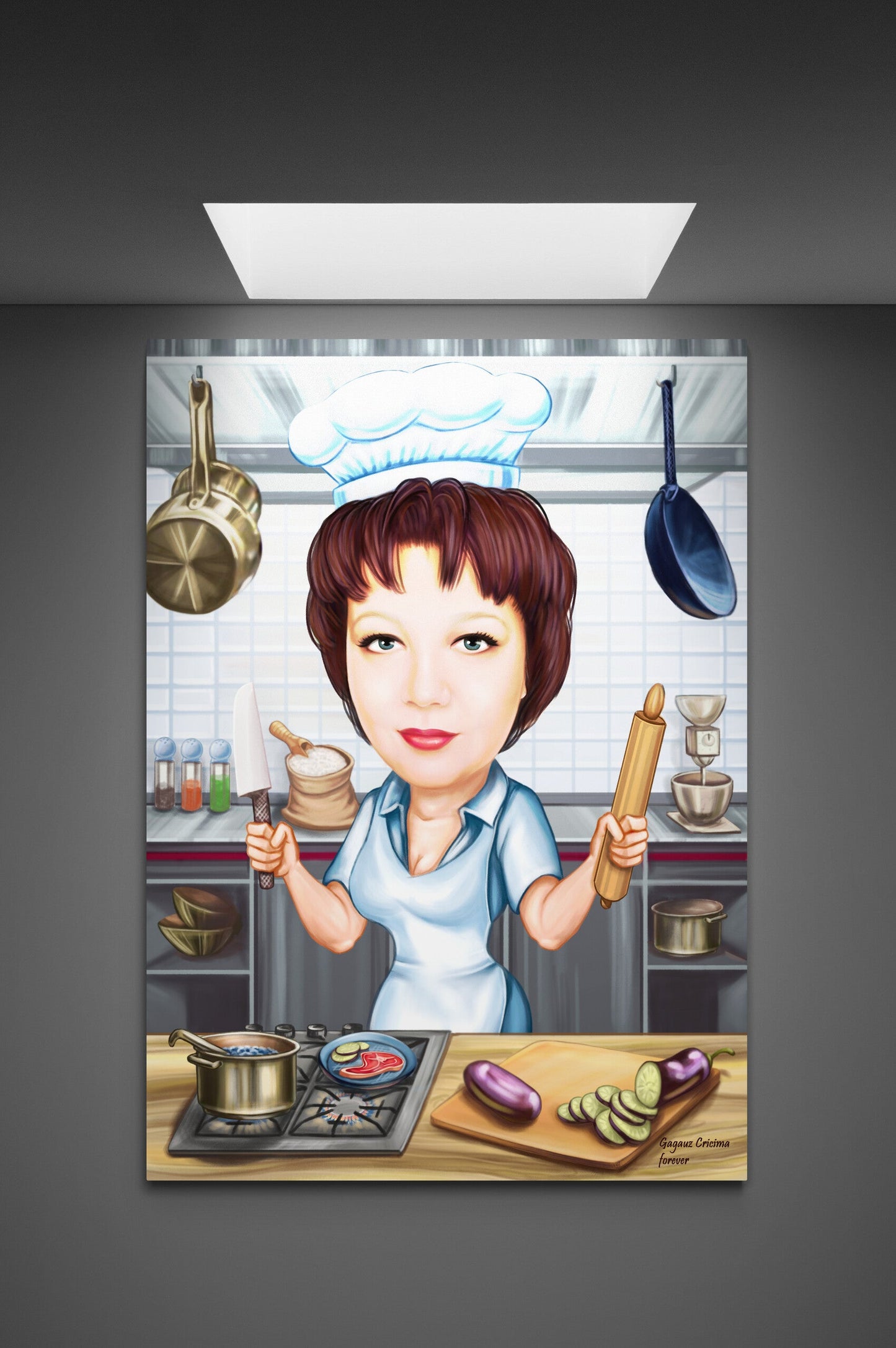 Caricatură Miss Chef