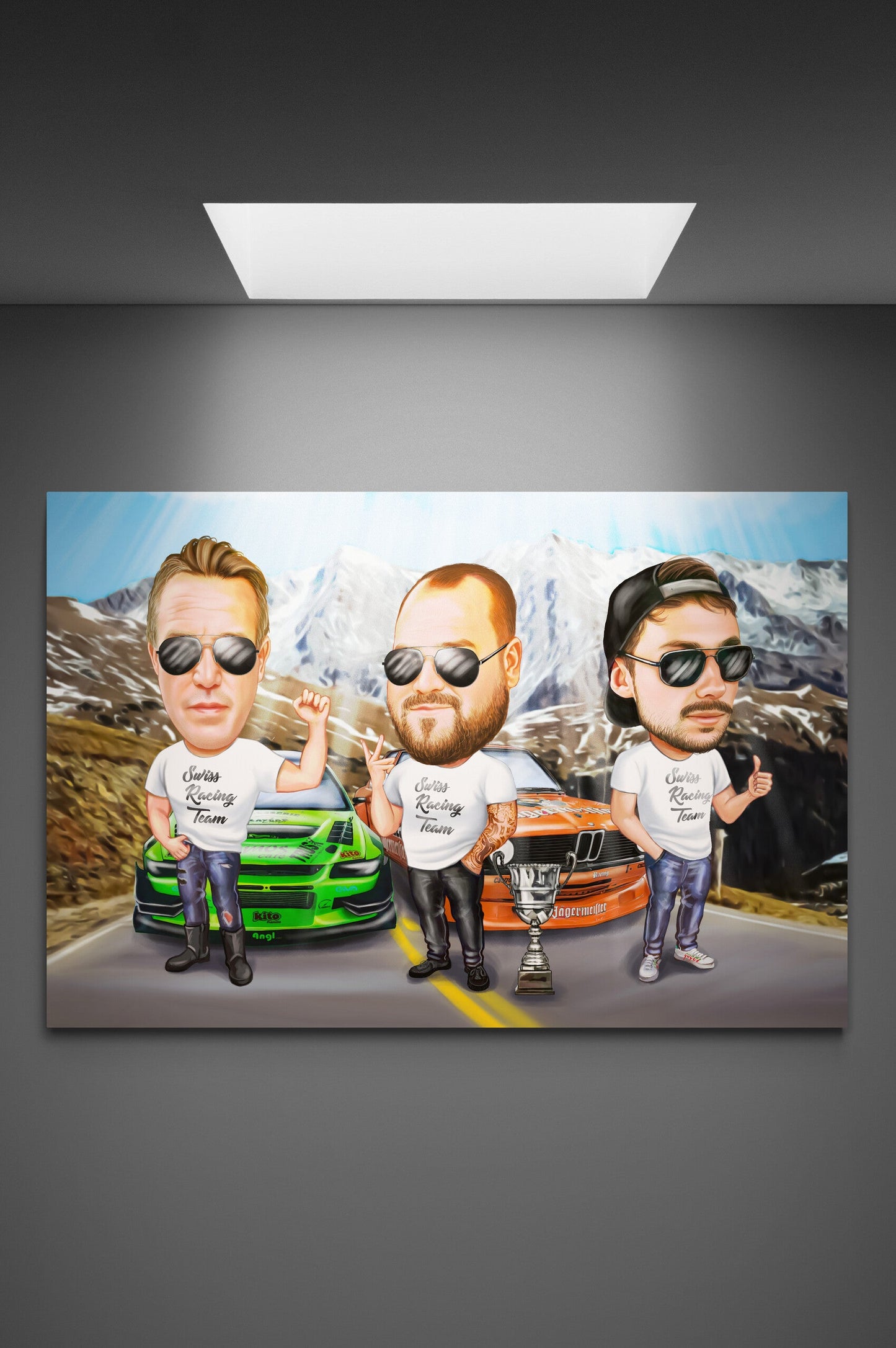 Caricatura racing team