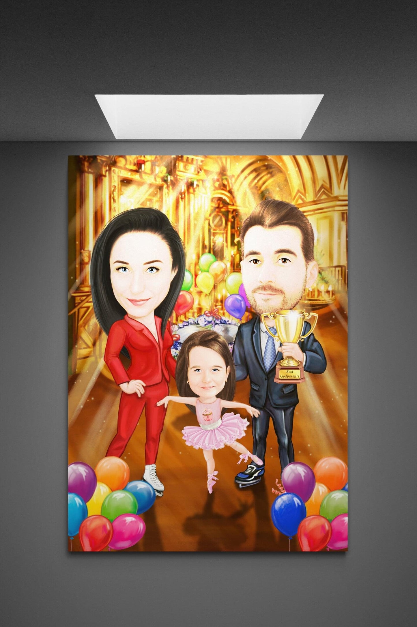 Caricatura botez Best Godparents