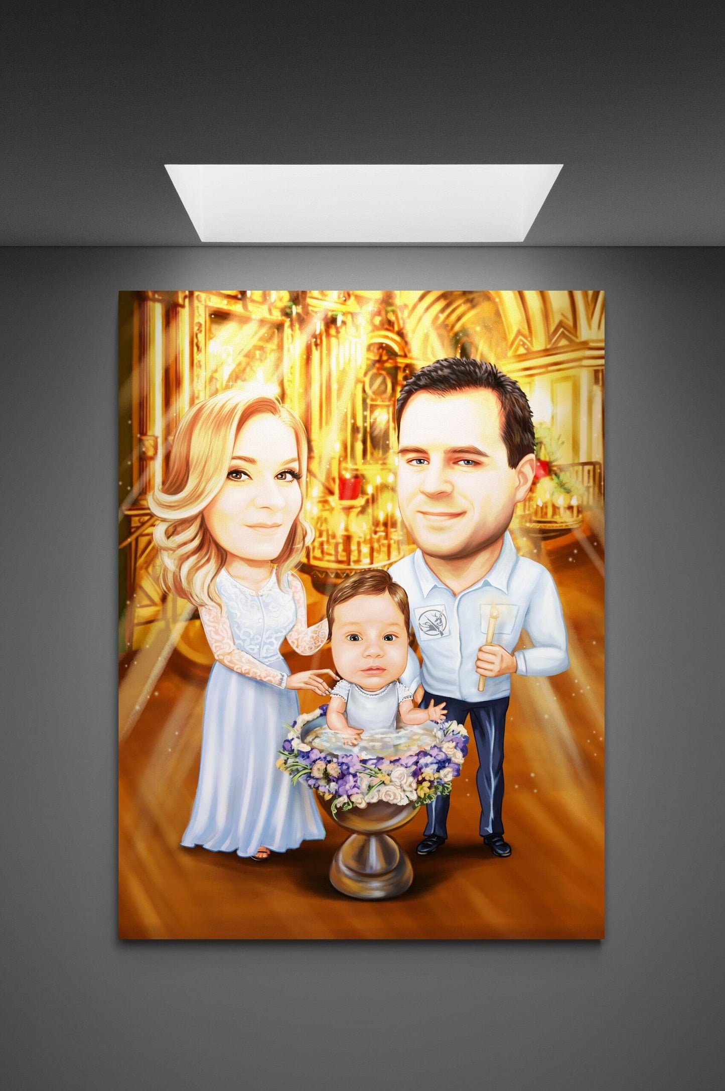 Caricatura botez cristelnita