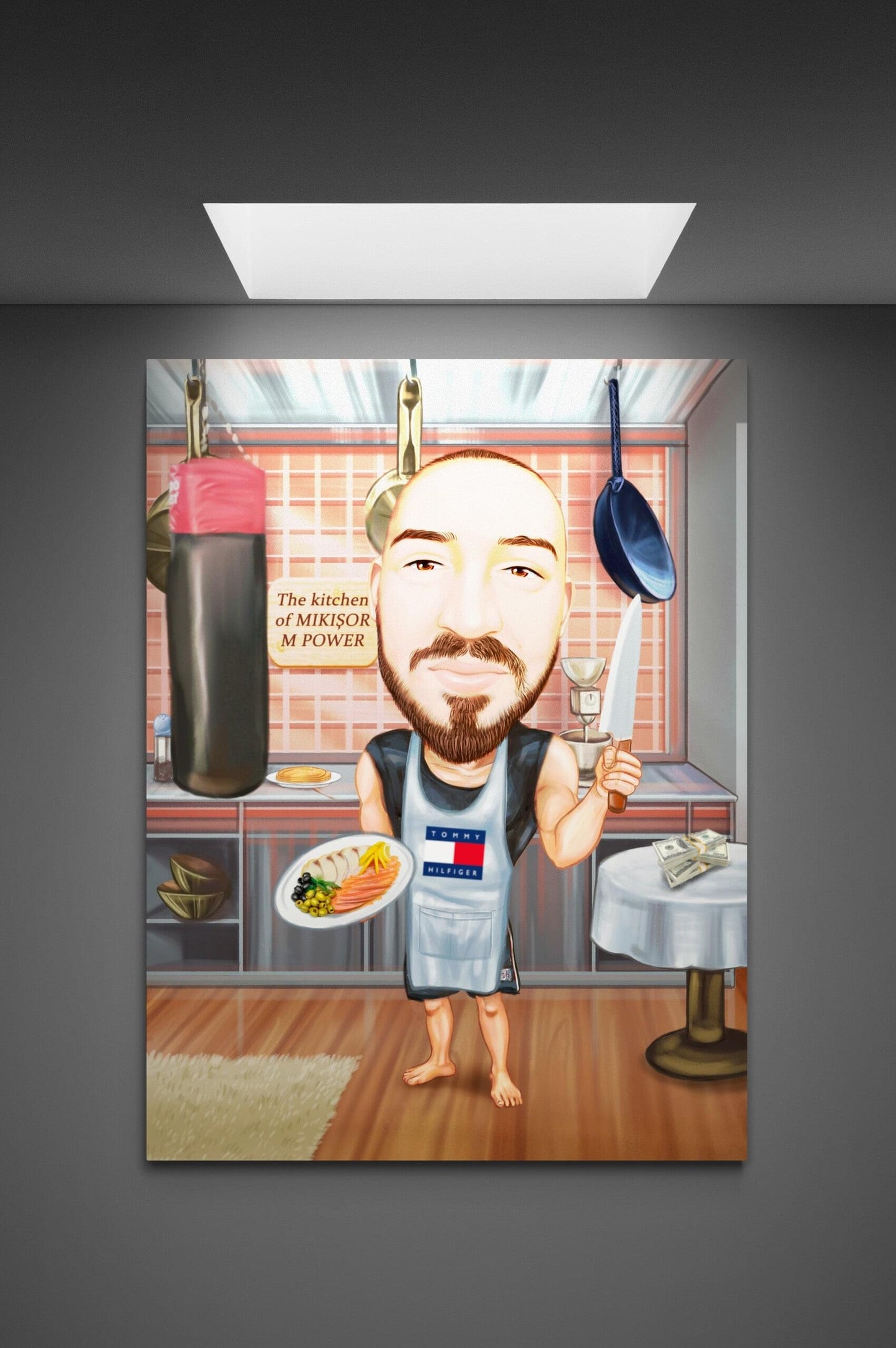 Caricatura bucatar in Tommy Hilfiger