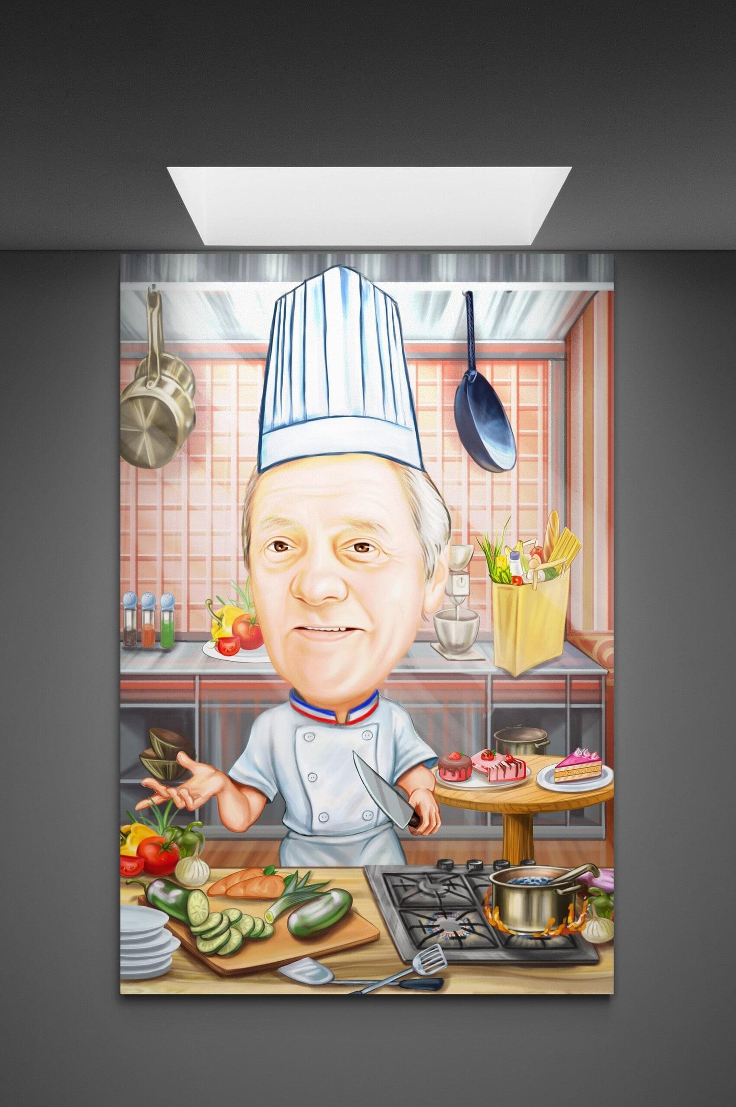 Caricatura bunic bucatar