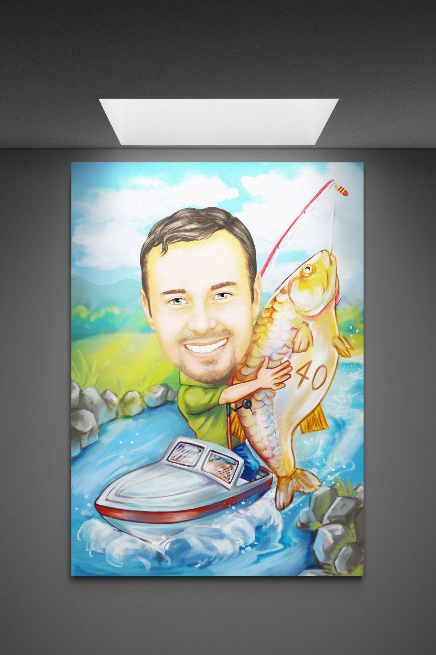 Caricatura captura peste de 40 kg