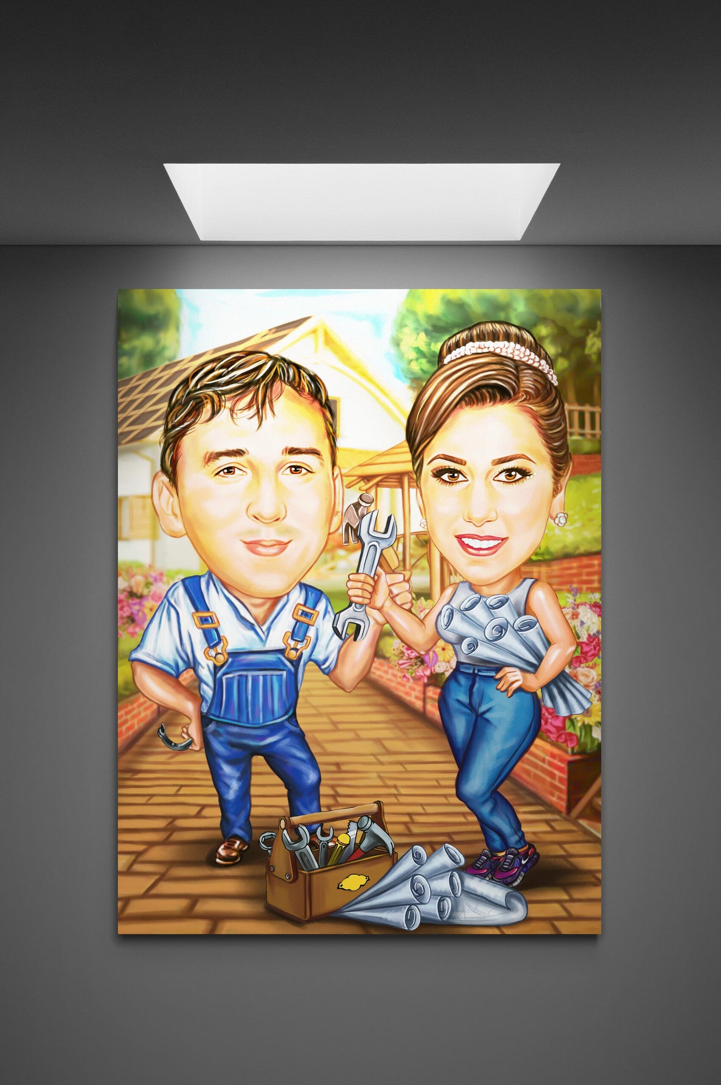 Caricatura constructor de case