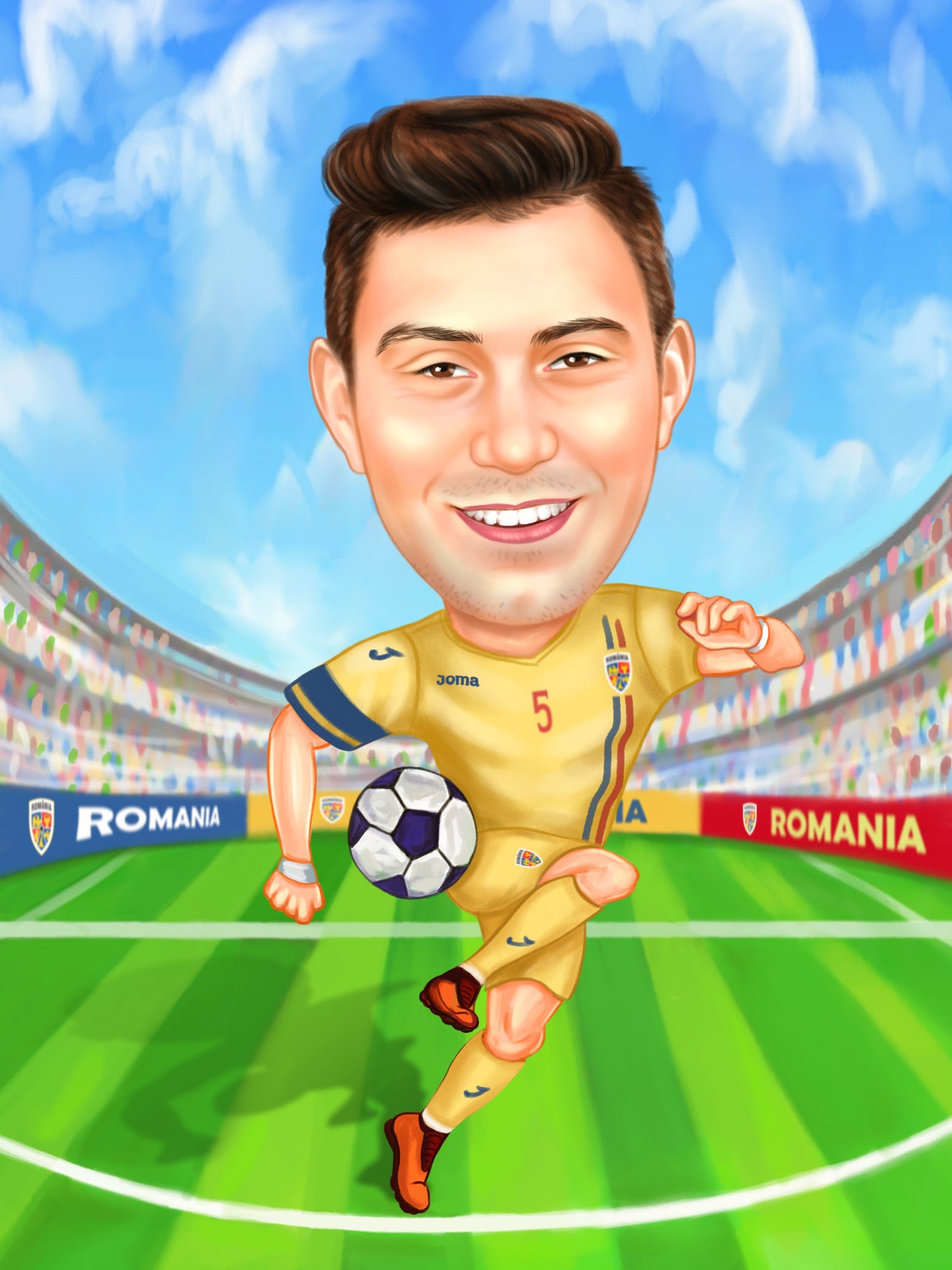 Fotbalist in echipa Romaniei