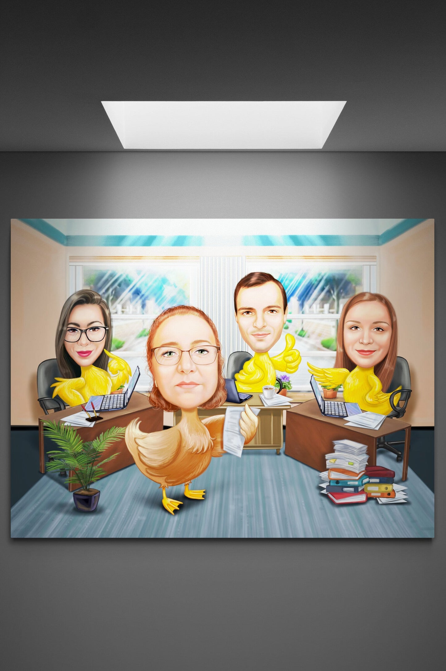 Caricatura funny la munca