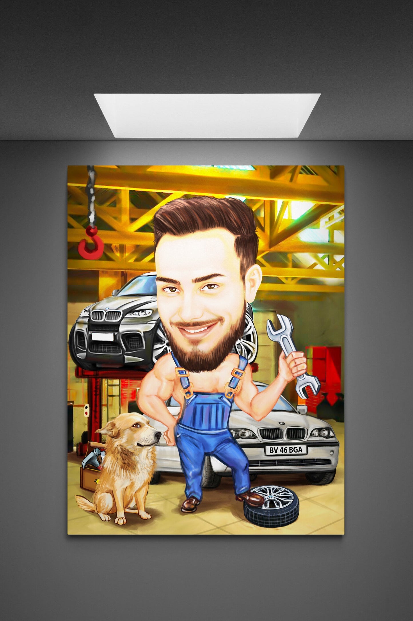 Caricatura mecanic de BMW