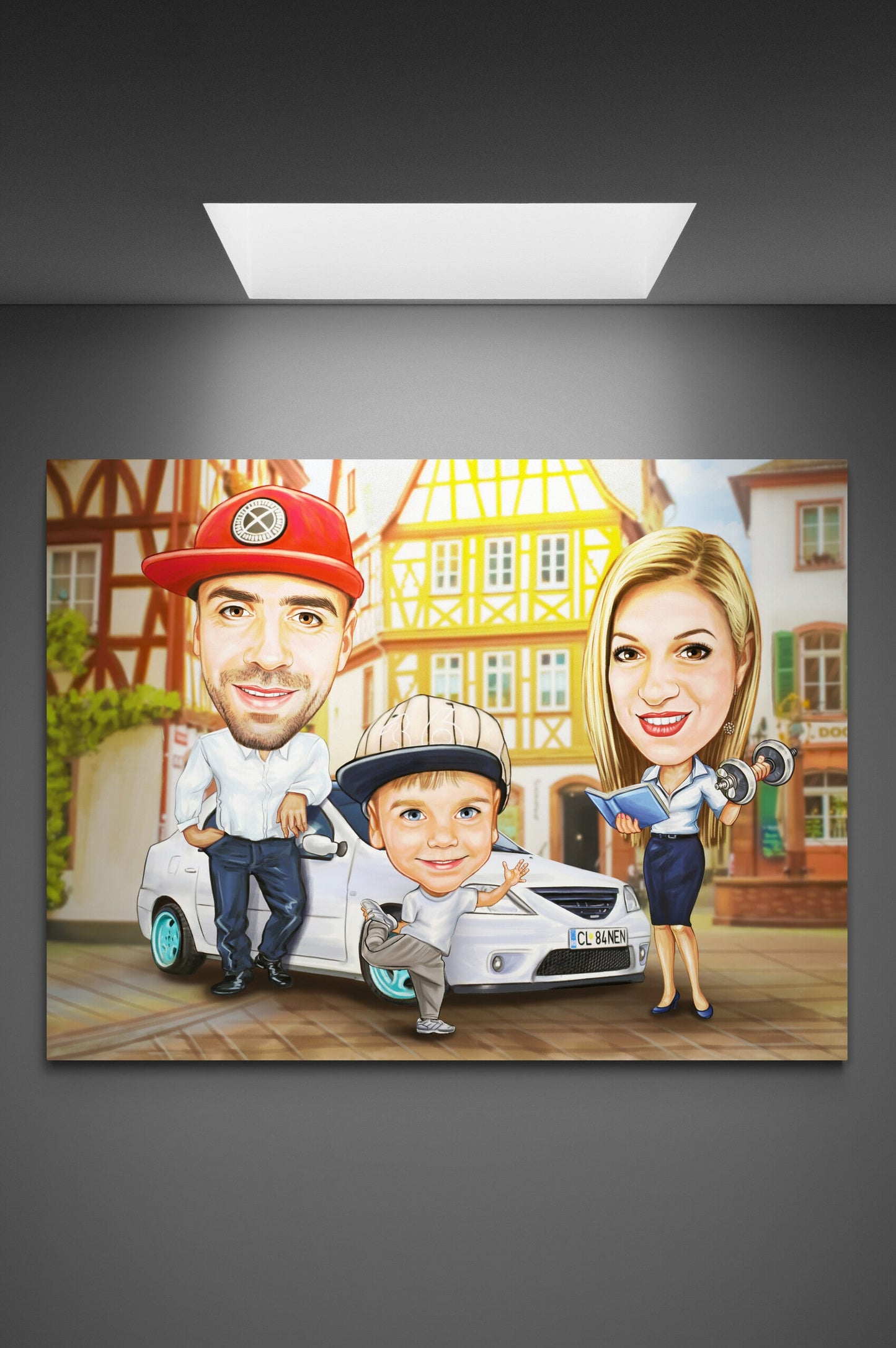 Caricatura de familie pasiune pentru Dacie