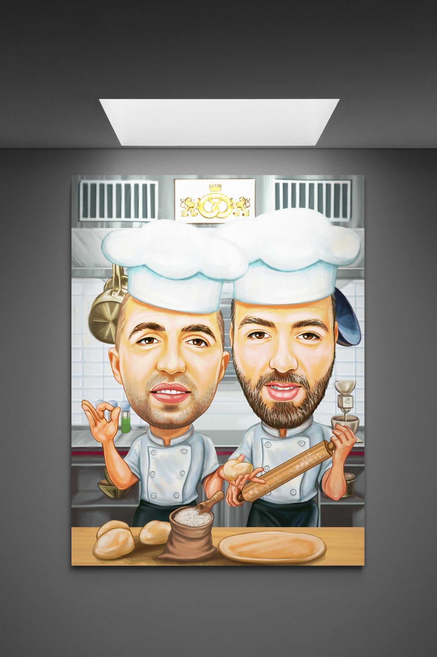 Caricatura patiseri in tandem