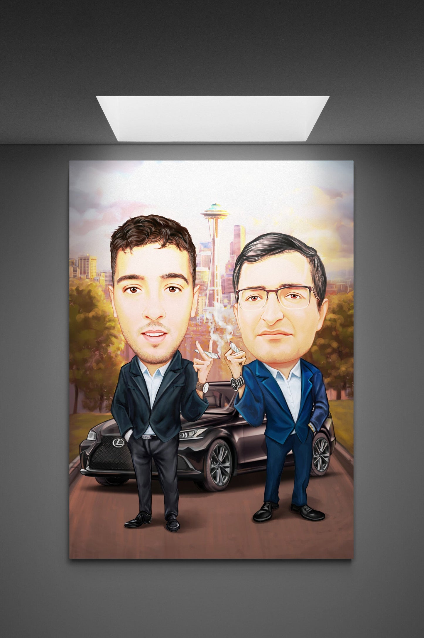 Caricatura prieteni cu Lexus