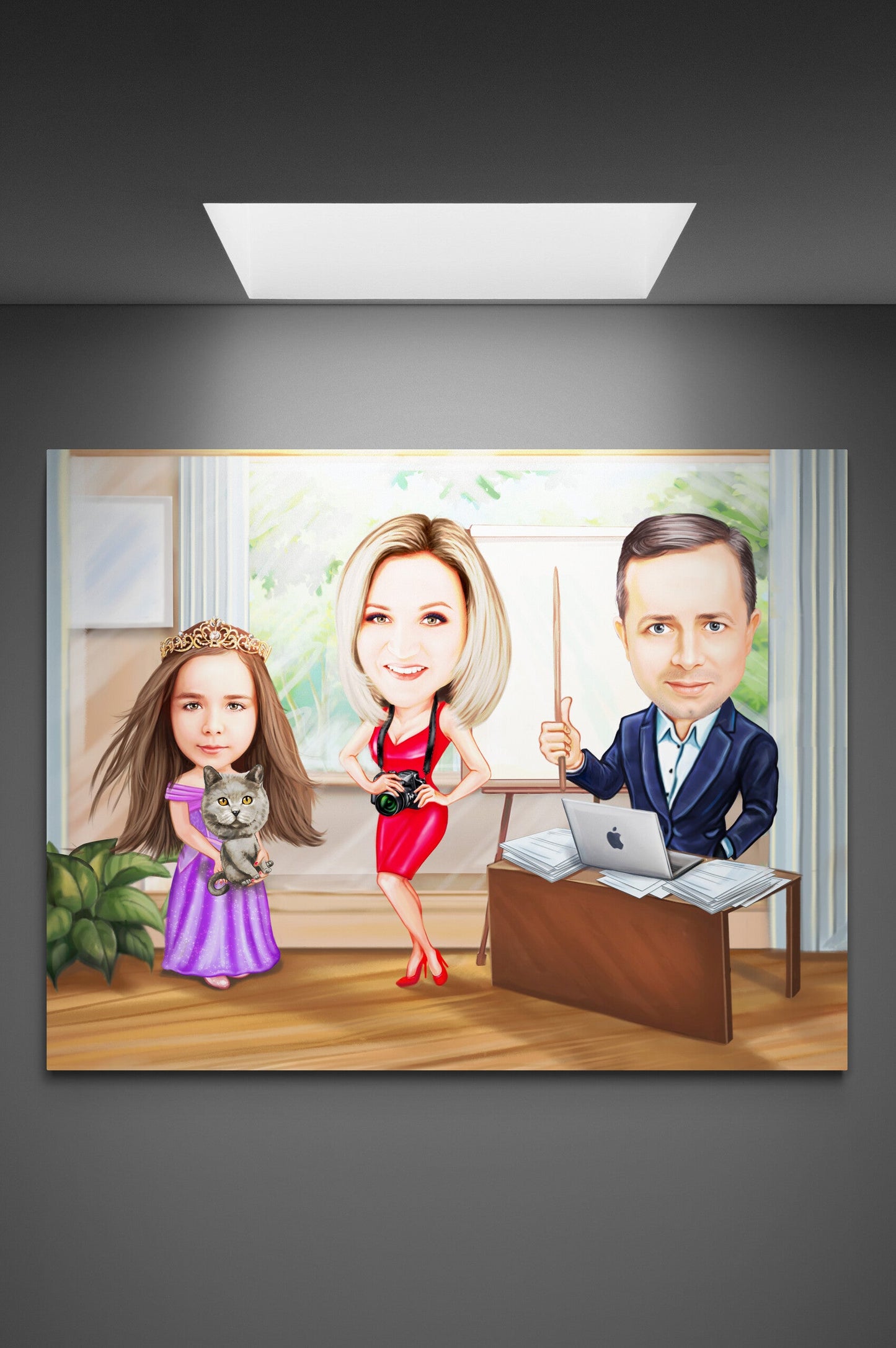 Caricatura de familie profesorul de acasa