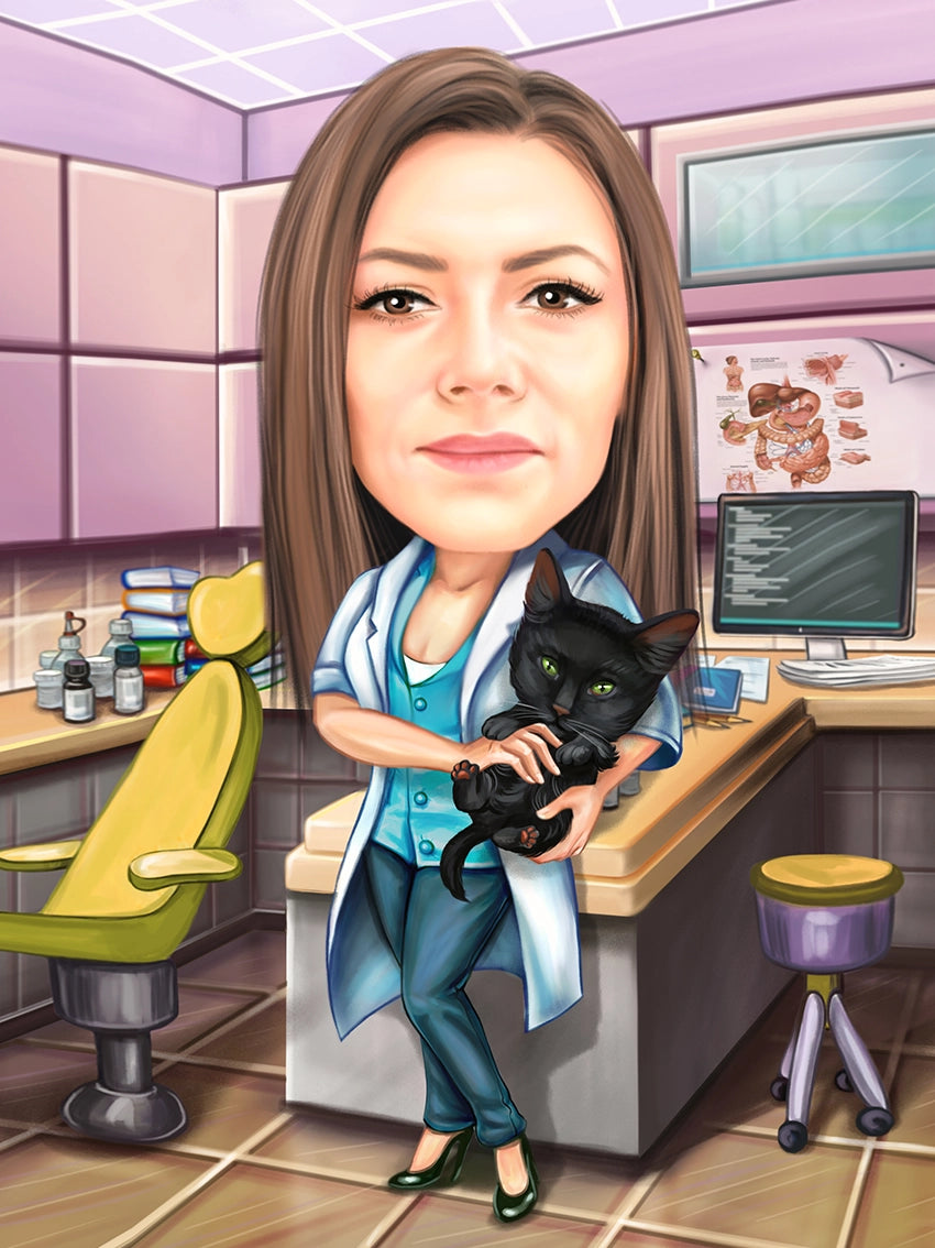 Caricatura Veterinar