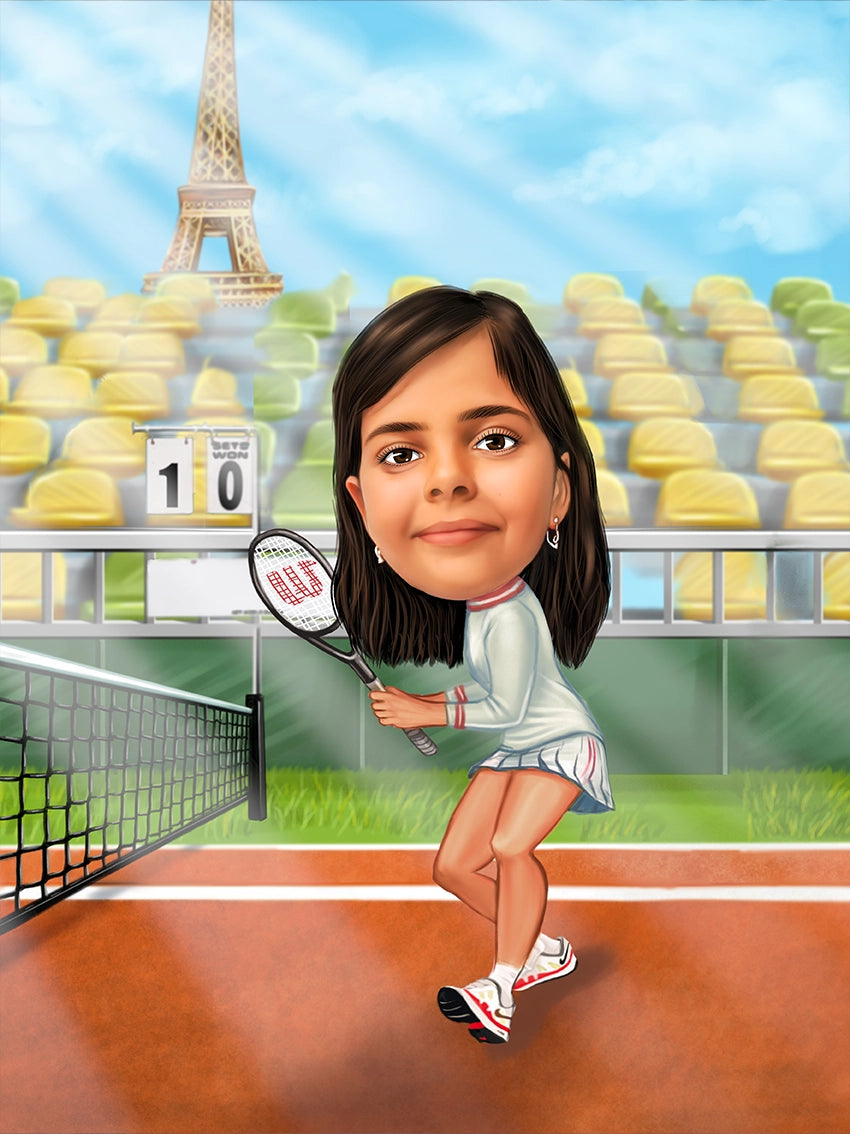 Caricatura Tenis Paris