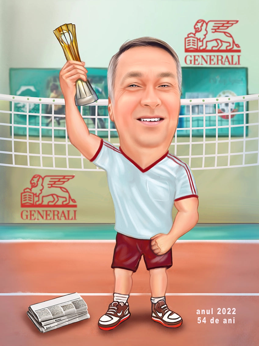 Caricatura Antrenor Volleyball