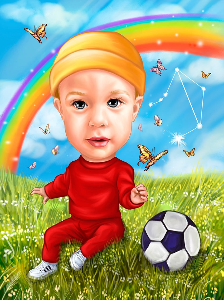 Caricatura Baby fotbal