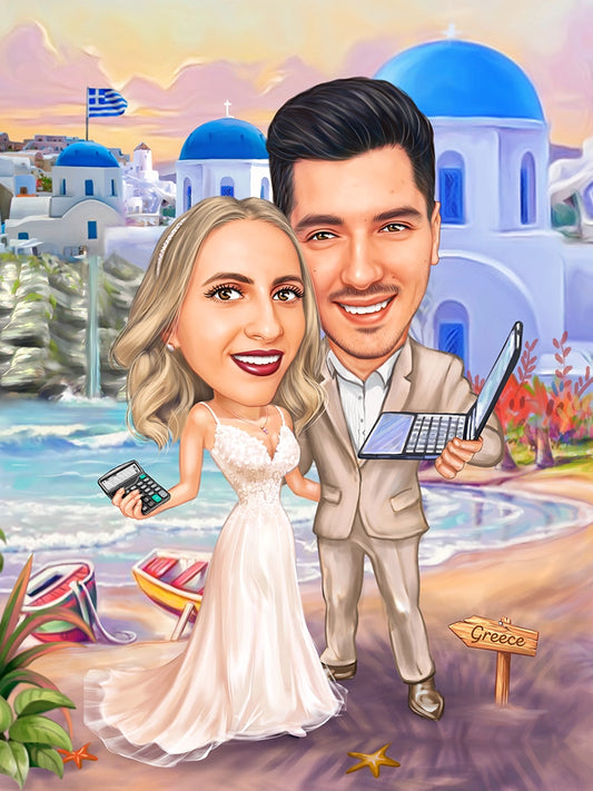 Caricatura nunta in Grecia