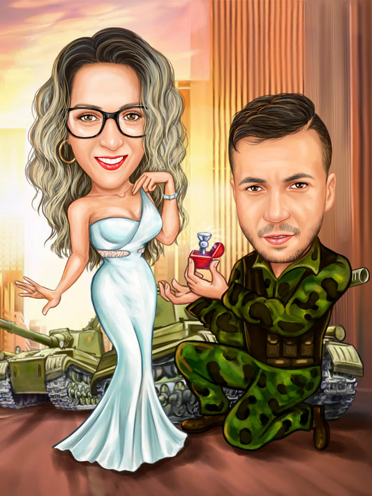 Caricatura cerere pe front