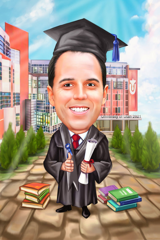 Caricatura diploma de absolvire facultate in strainatate