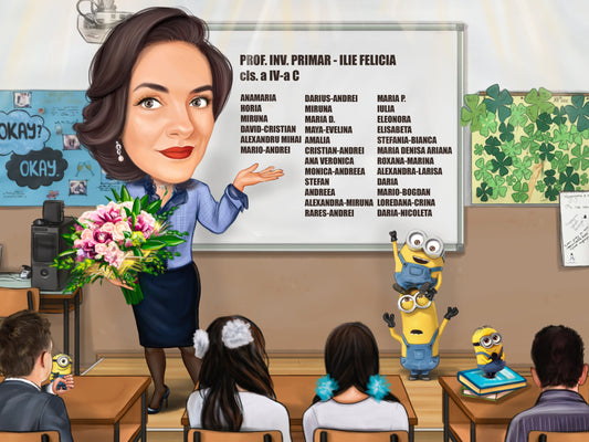 Caricatura diploma de invatator scoala primara