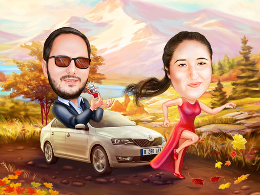 Caricatura funny cerere pe picior de fuga