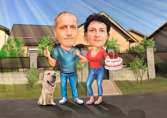 Caricatura iubirea in forma ei simpla