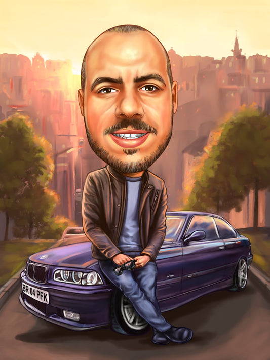 Caricatura old BMW