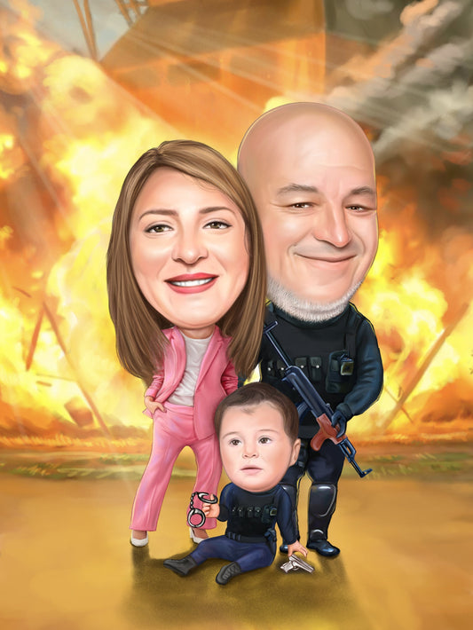 Caricatura de familie trupele speciale in actiune